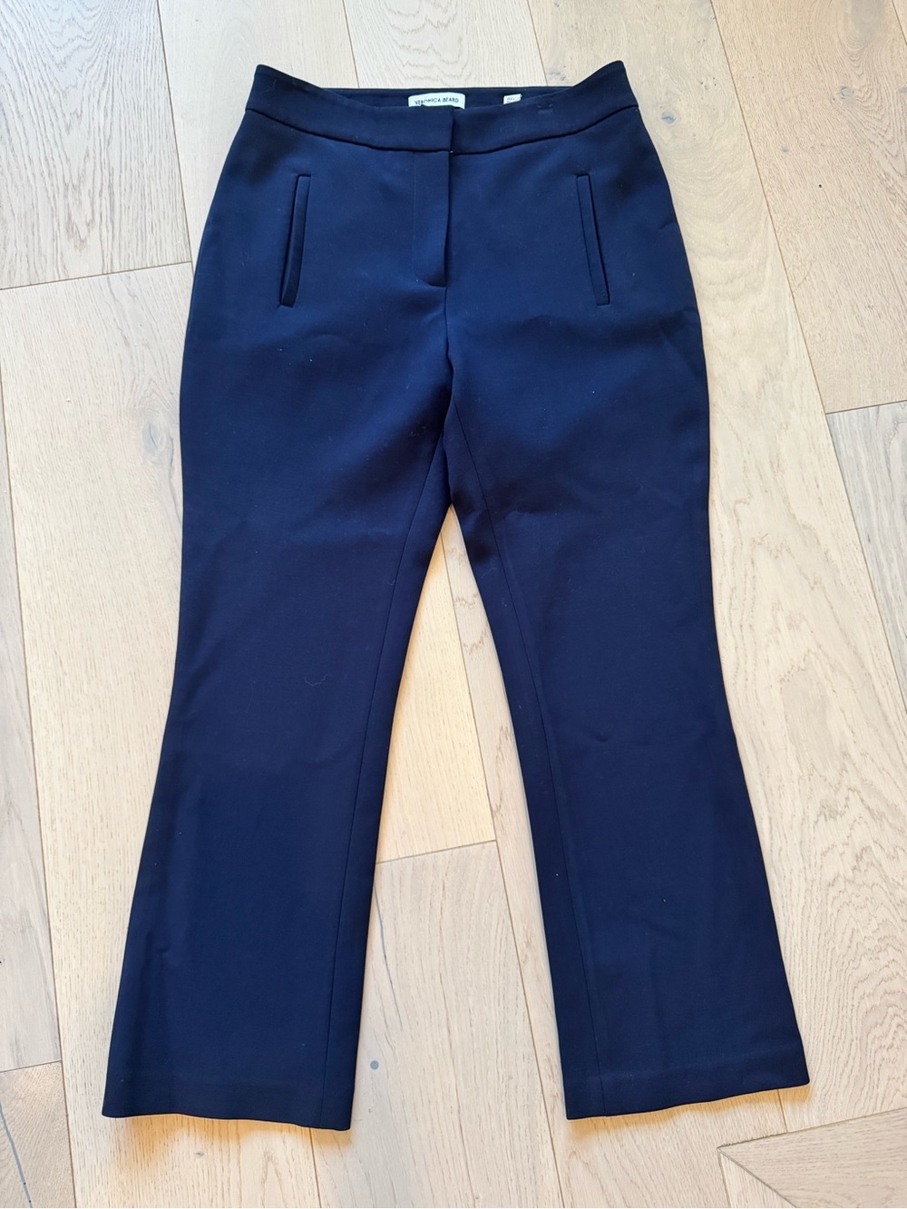 Veronica Beard Midnight Navy Cropped Flare Pants